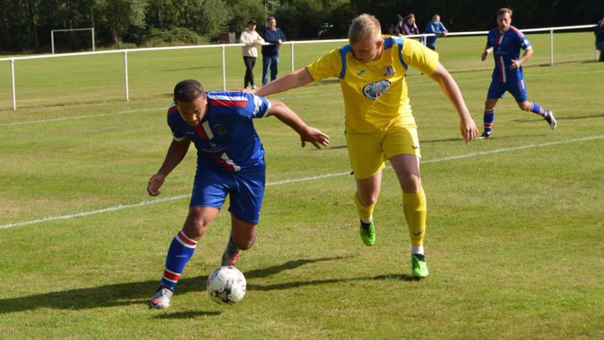 Action from Chasetown's win at Darlaston Town. Picture: Paul Mullins