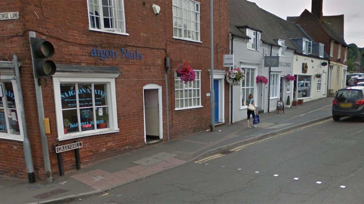 The section of Greenhill where temporary pavement widening will take place