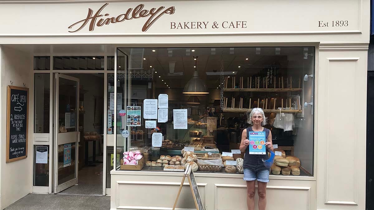 Jackie Beaumont outside Hindleys