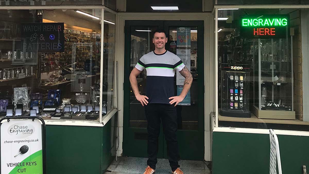 Jamie Edwards from Chase Engraving Centre