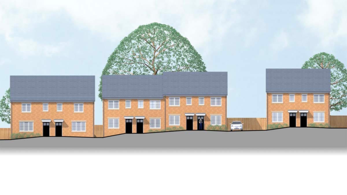 An artist's impression of the new properties that could be built on land off Leyfields