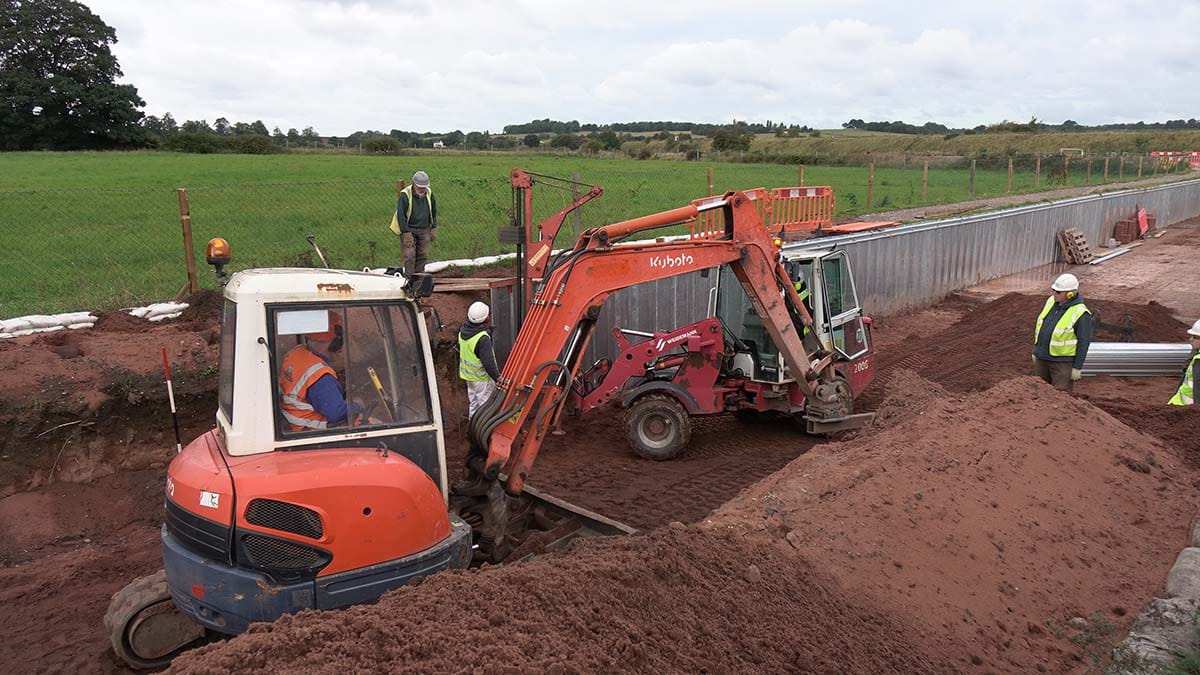 Work on the Lichfield Canal restoration project