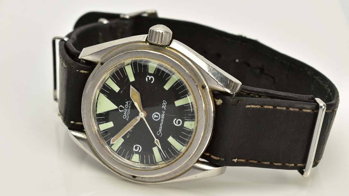 The Omega watch being sold at auction