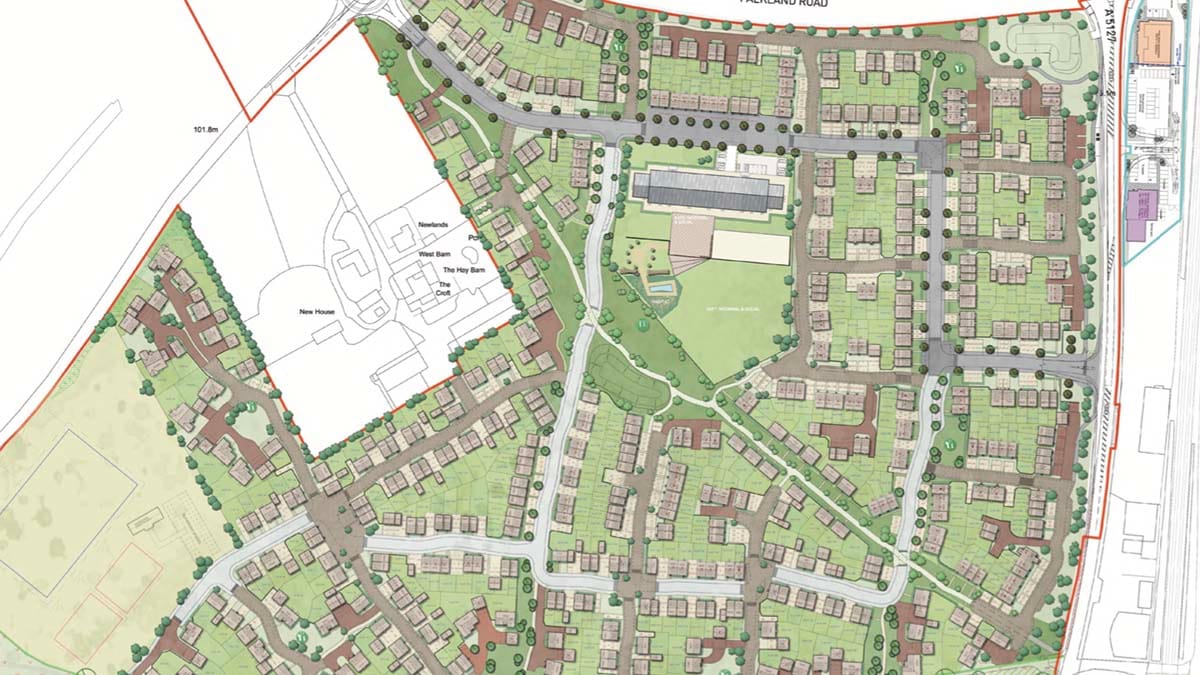 A layout of the new site submitted as part of the planning process