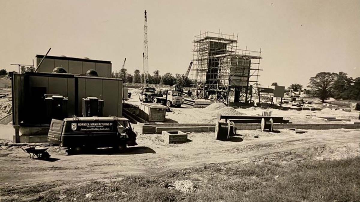 The compressor being built more than half a century ago