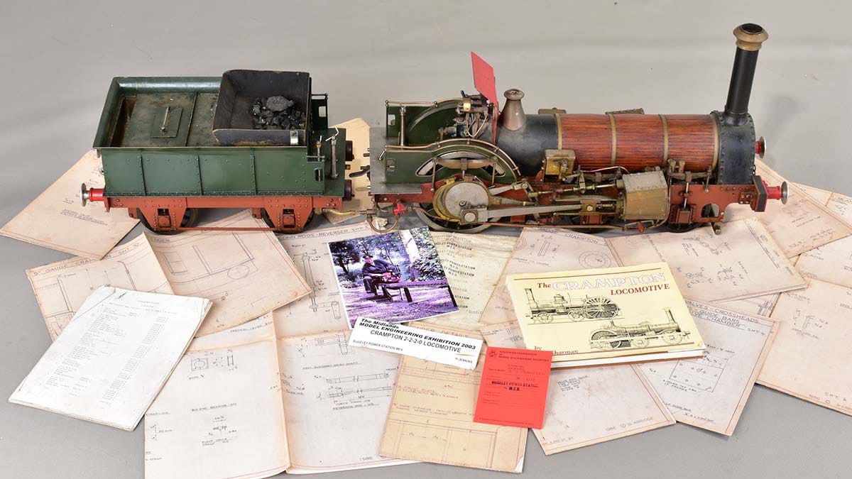 One of the model steam locomotives being sold at auction in Lichfield