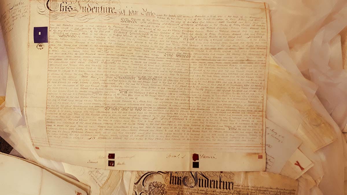 The documents found during a house clearance in Lichfield