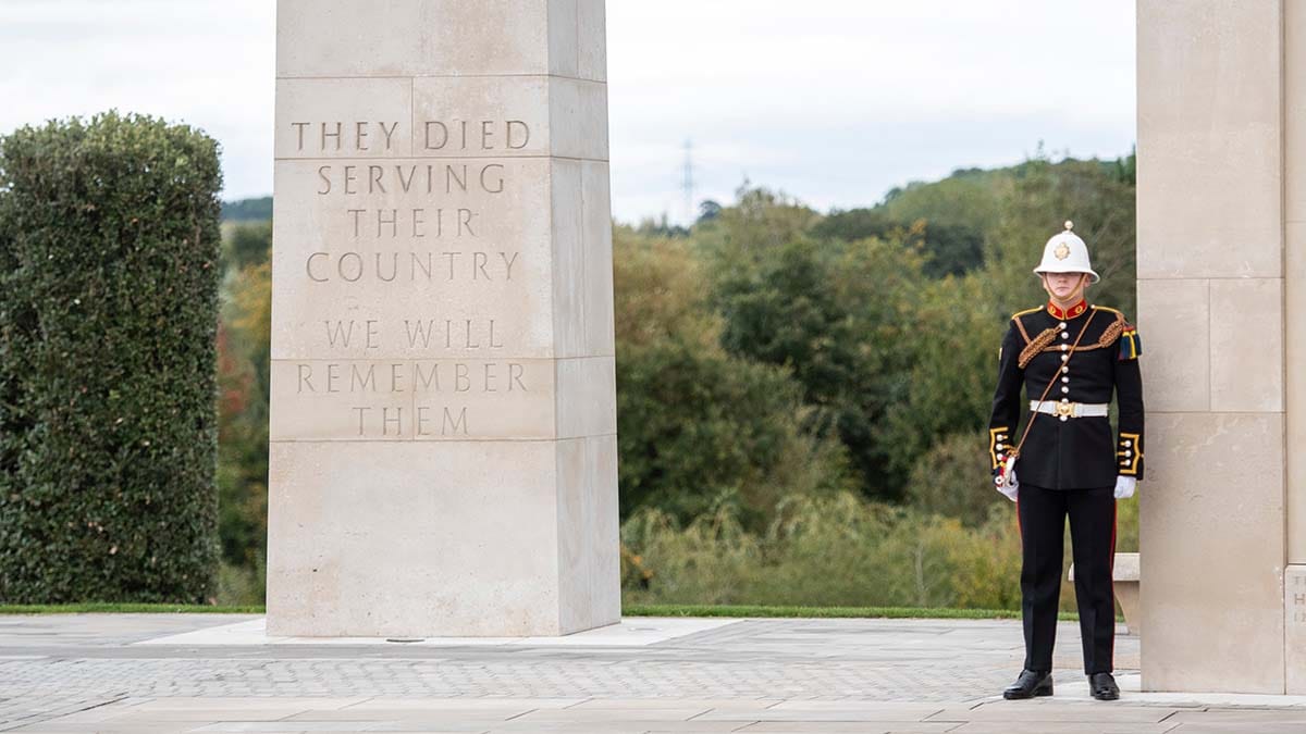 The service taking place at the Armed Forces Memorial