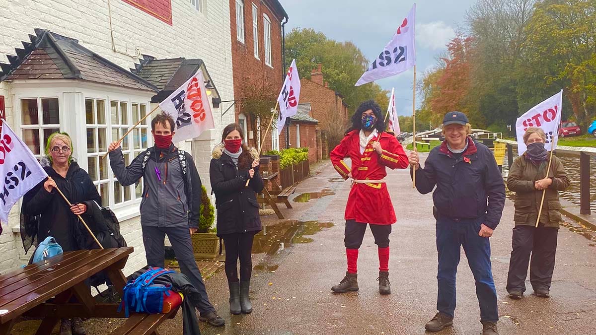 Campaigners with Michael Fabricant MP at Fradley Junction