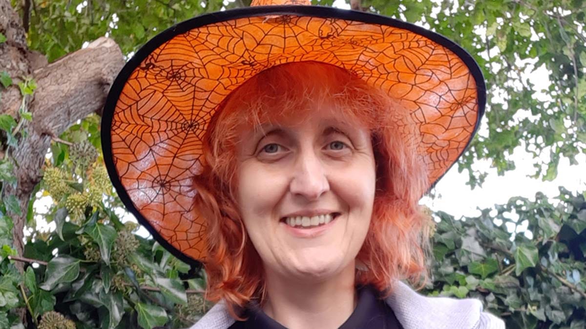 Lichfield District Council's community and education officer Ruth Piddington launching the Halloween trail