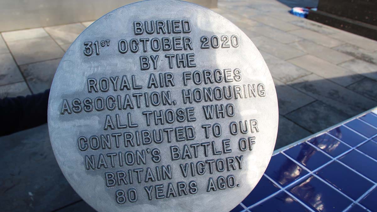 The inscription on the time capsule