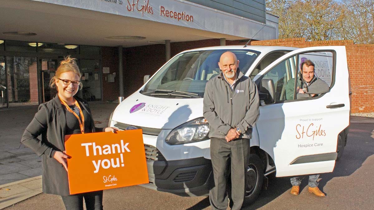 Chloe Herbert with Knight and Doyle partners Steve Winkles and Richard Doyle