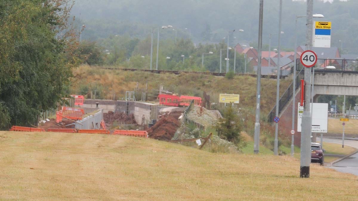 The section of the canal route where the hedge will be planted