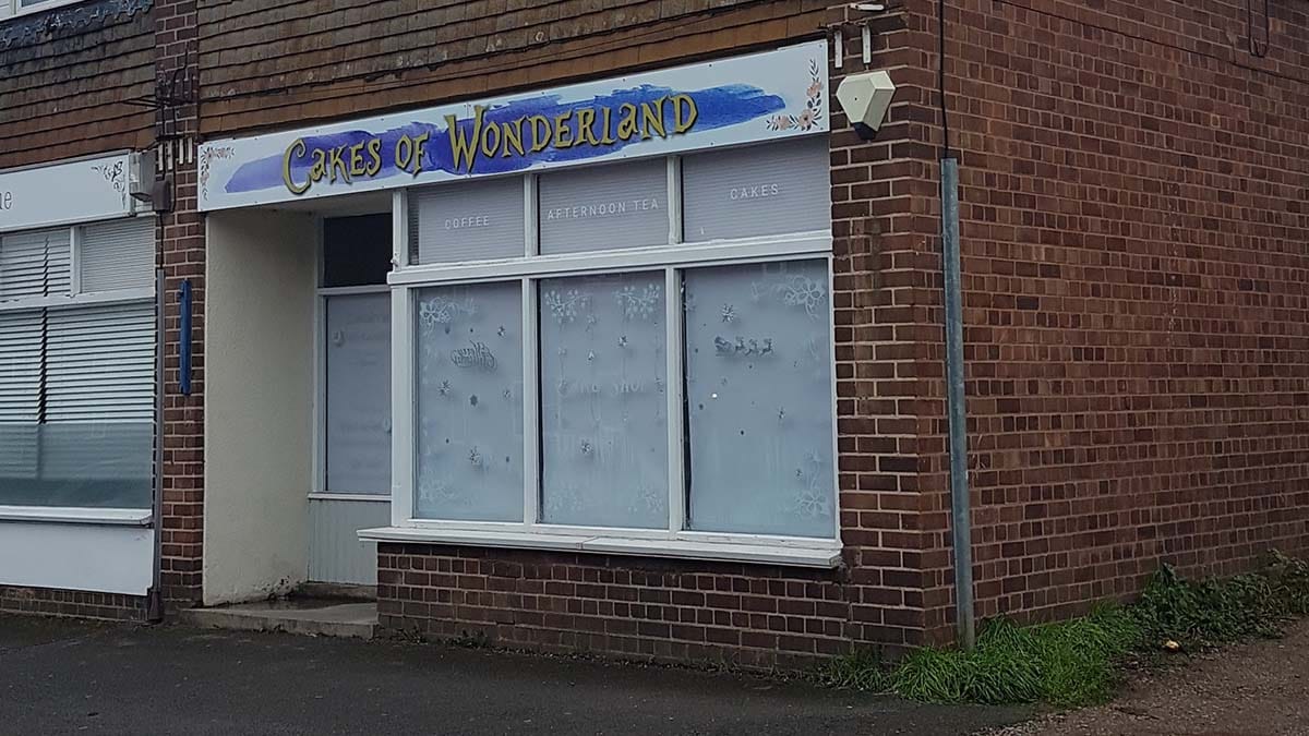 The shop unit which could become a takeaway at Swallow Croft