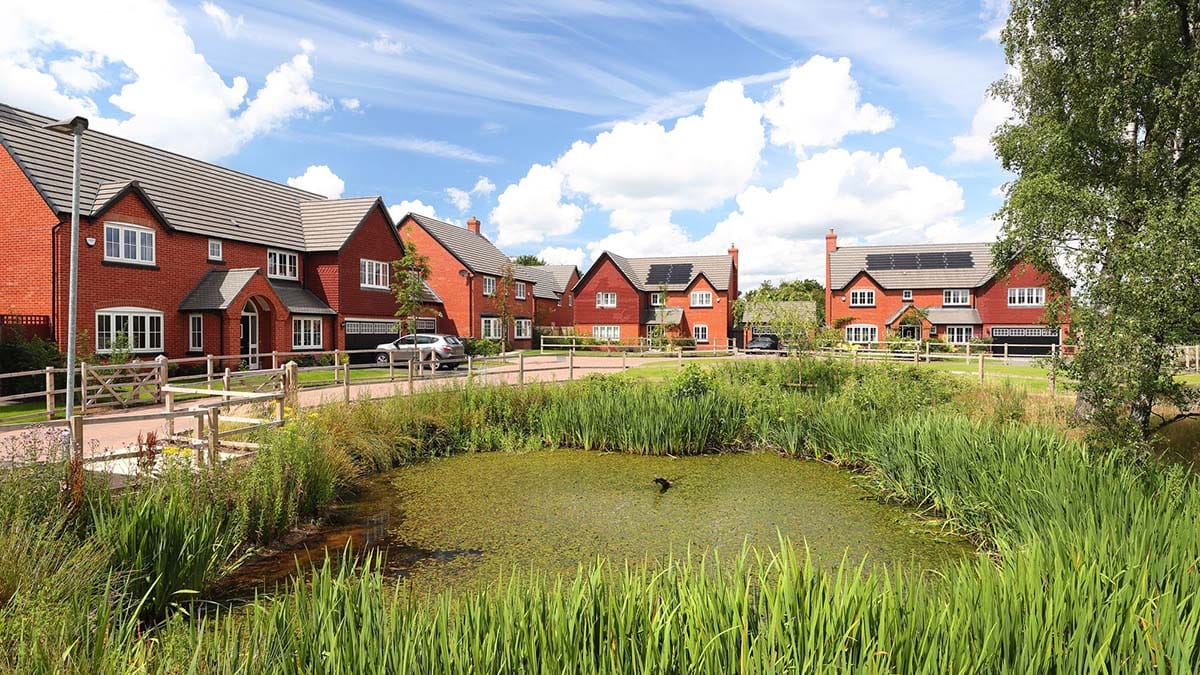 An artist's impression of the new homes at Elford