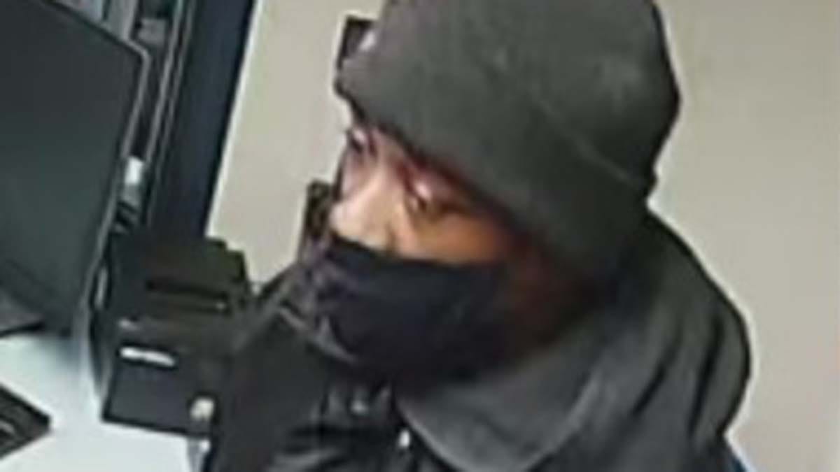 The knife-wielding robber caught on camera