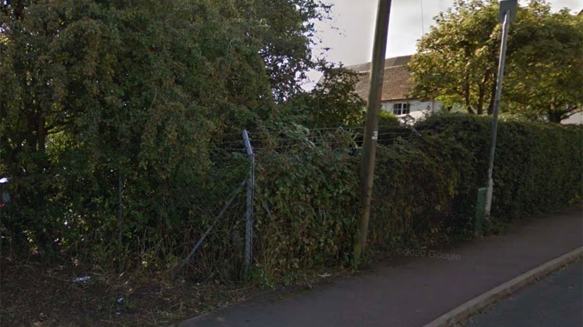 The land on Chesterfield Road where developers hope to build apartments