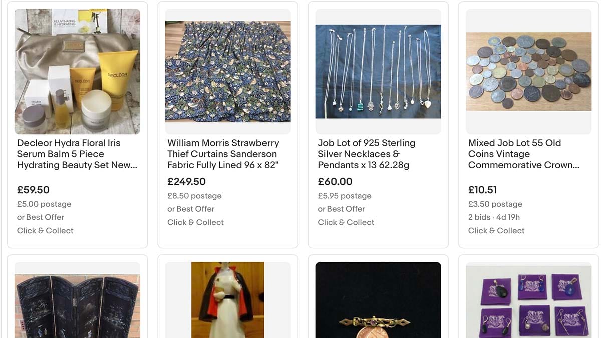 Items for sale on the St Giles Hospice eBay store