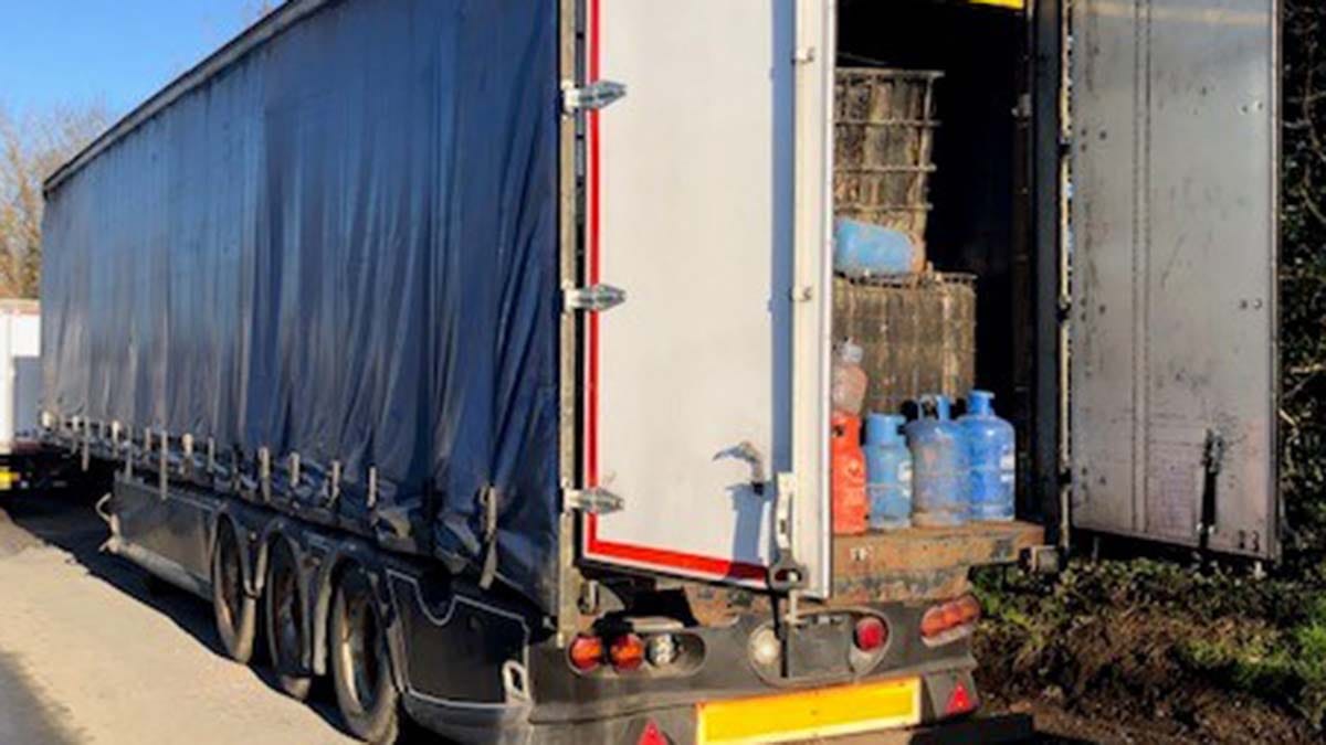 The trailer dumped in a Lichfield lay-by