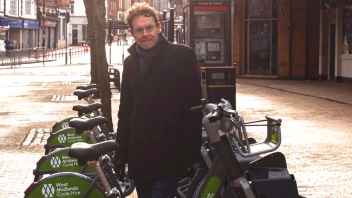 Andy Street launching the BikeShare scheme in Sutton Coldfield