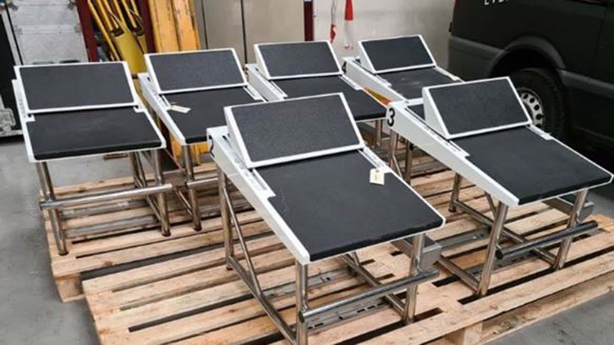 The new diving blocks