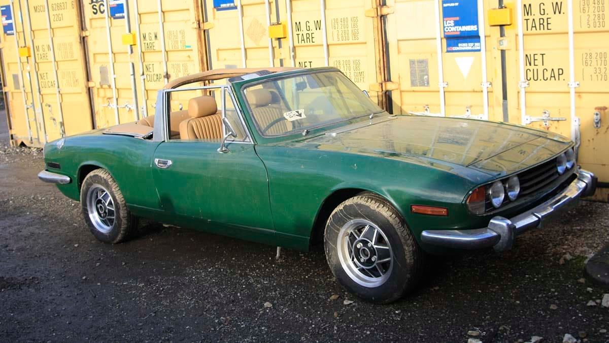 The Triumph Stag being sold at auction in Lichfield