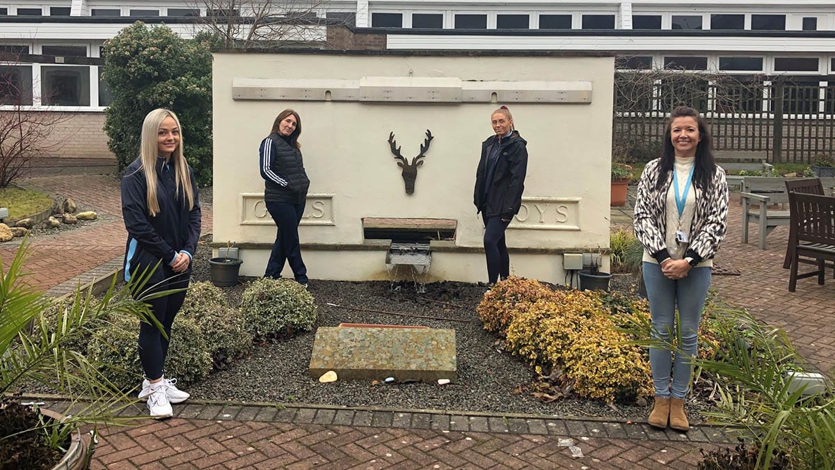 Chase Terrace Academy foodbank team members Alisha Vivian, Karen Tooth, Vikki Wilson and Laura Wilson