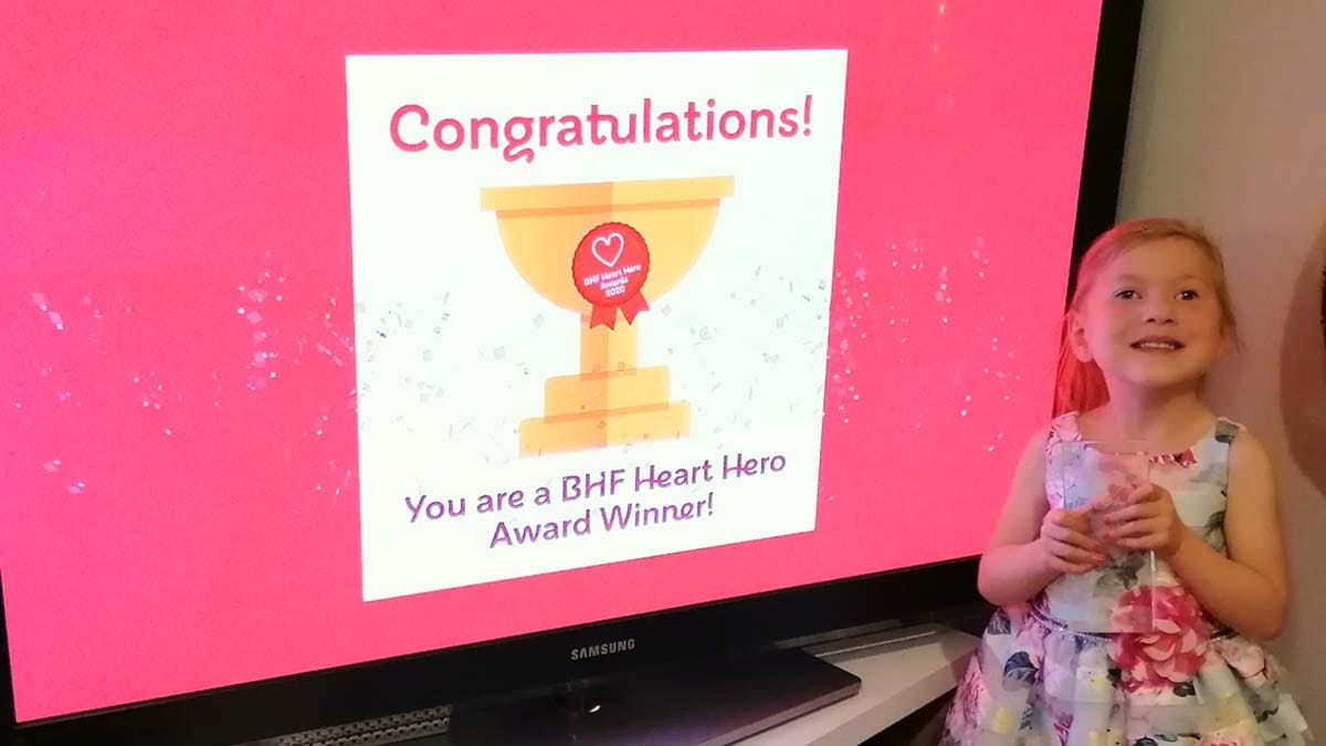 Sophia Marshall who won a 2020 Heart Hero award