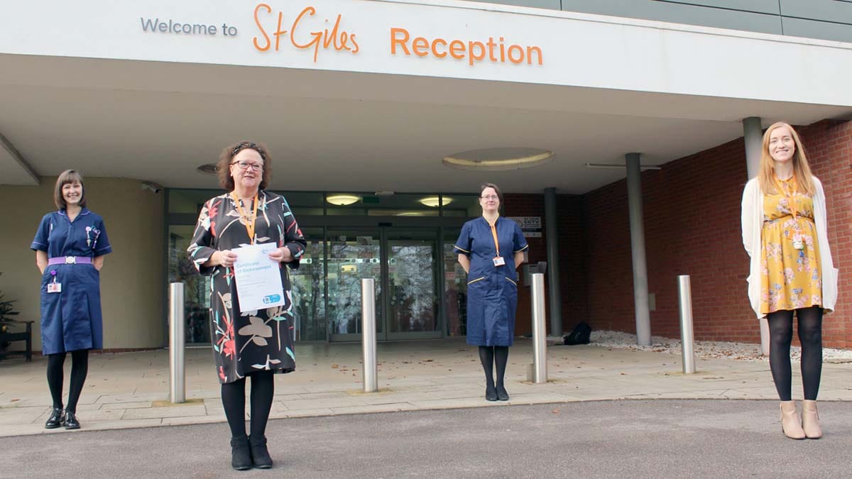 Practice educator and development nurse practitioner Kelly Boden, head of education and training Theresa Barker, head of clinical education and quality Toni Flanagan and practice educator Kari Burton