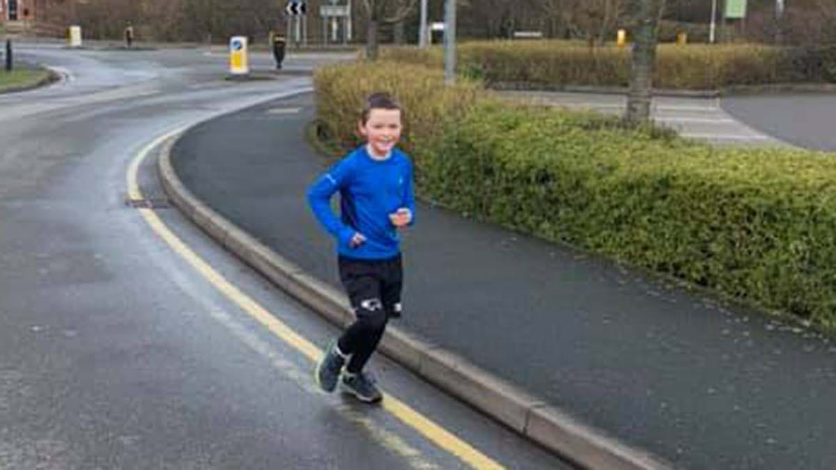 Carter Chatting on his fundraising run