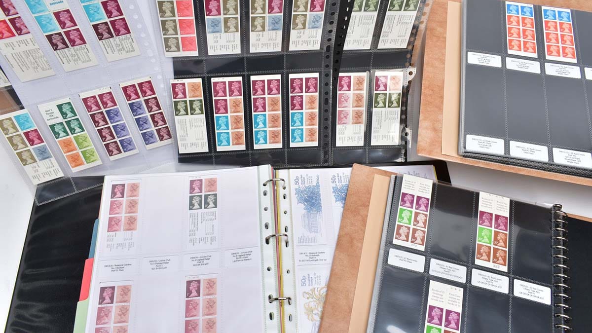 Some of the stamps being sold at auction