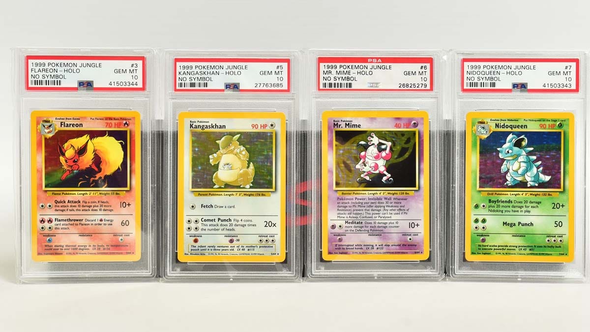Some of the Pokemon cards sold at auction in Lichfield