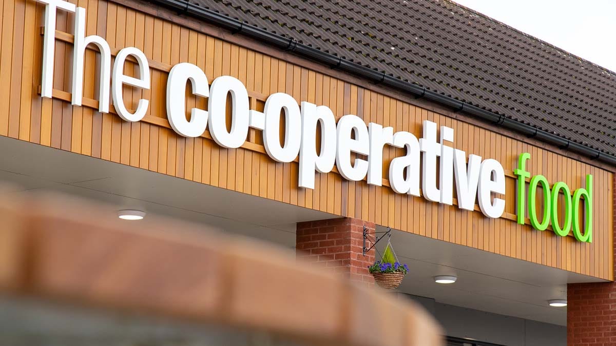 Central England Co-op store sign
