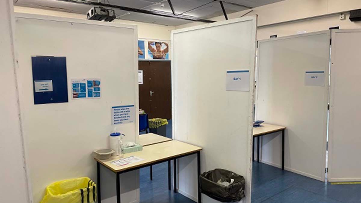 Some of the testing bays at Nether Stowe School