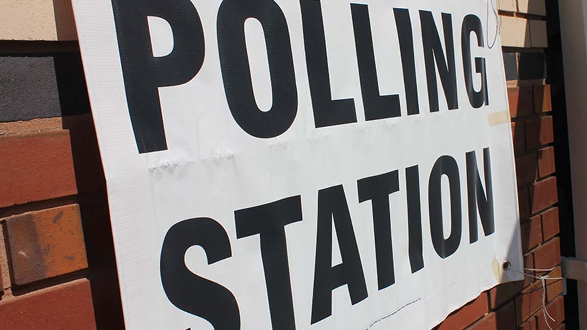 Polling Station sign
