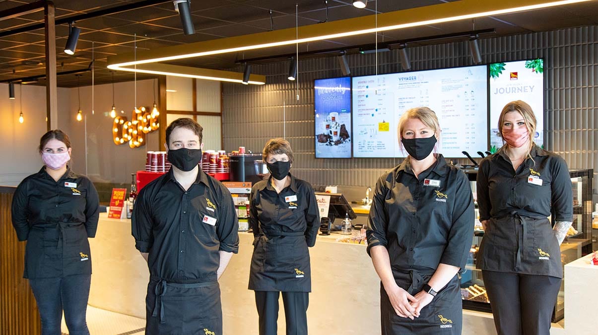 The team from Insomnia Coffee Company in the new outlet