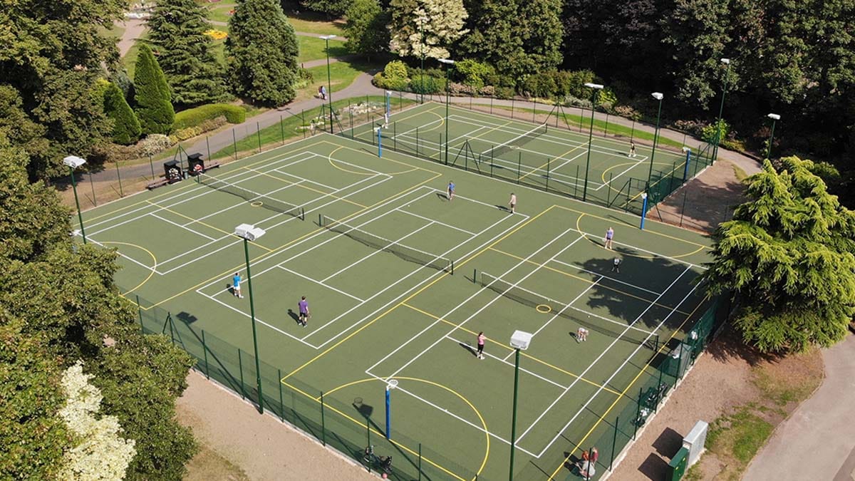 The tennis courts at Beacon Park