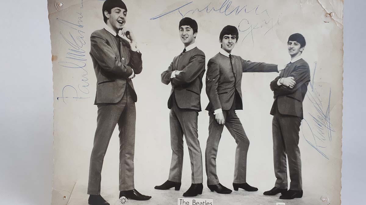 The signed photograph of The Beatles