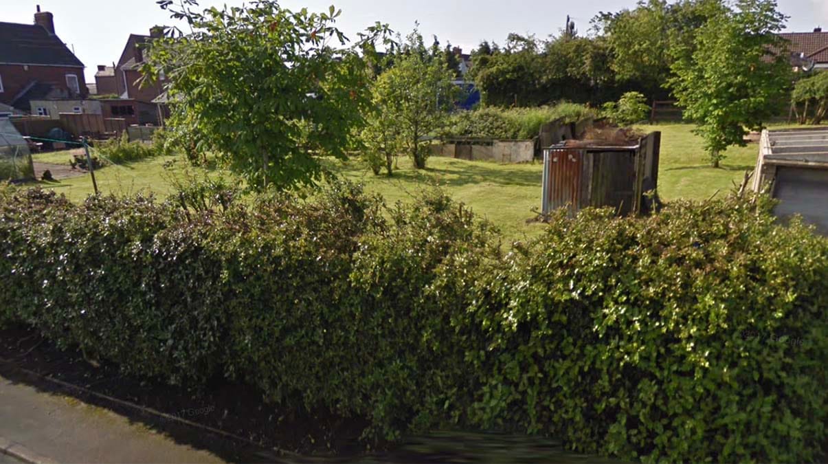 The land earmarked for bungalows in Chase Terrace