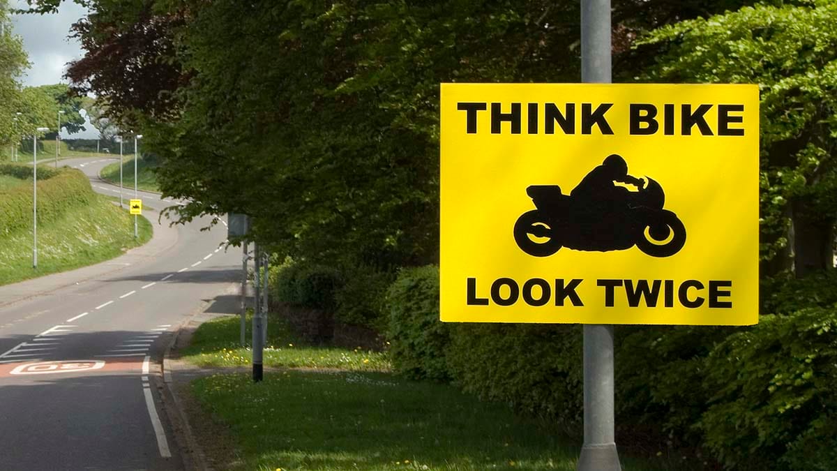 A 'Think Bike' sign