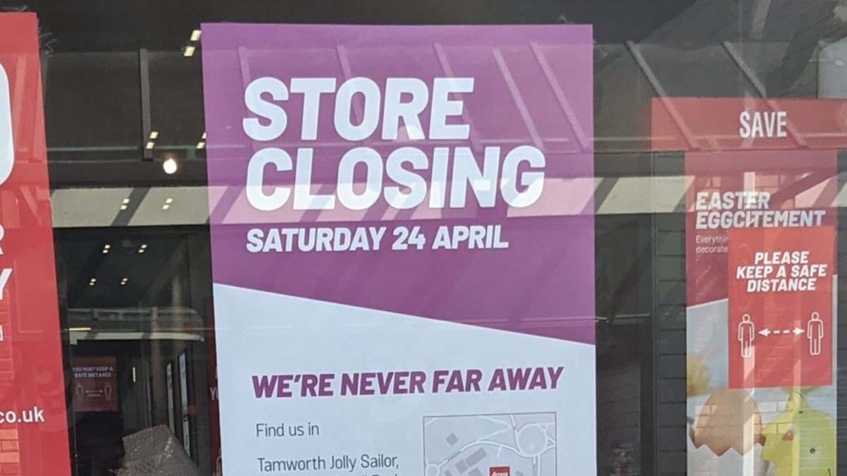 Signs in the Lichfield branch of Argos