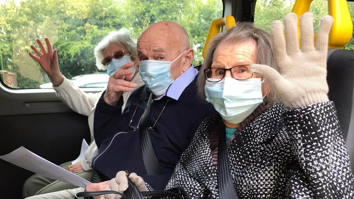 Residents from The Spires heading out on a trip to Lichfield Cathedral