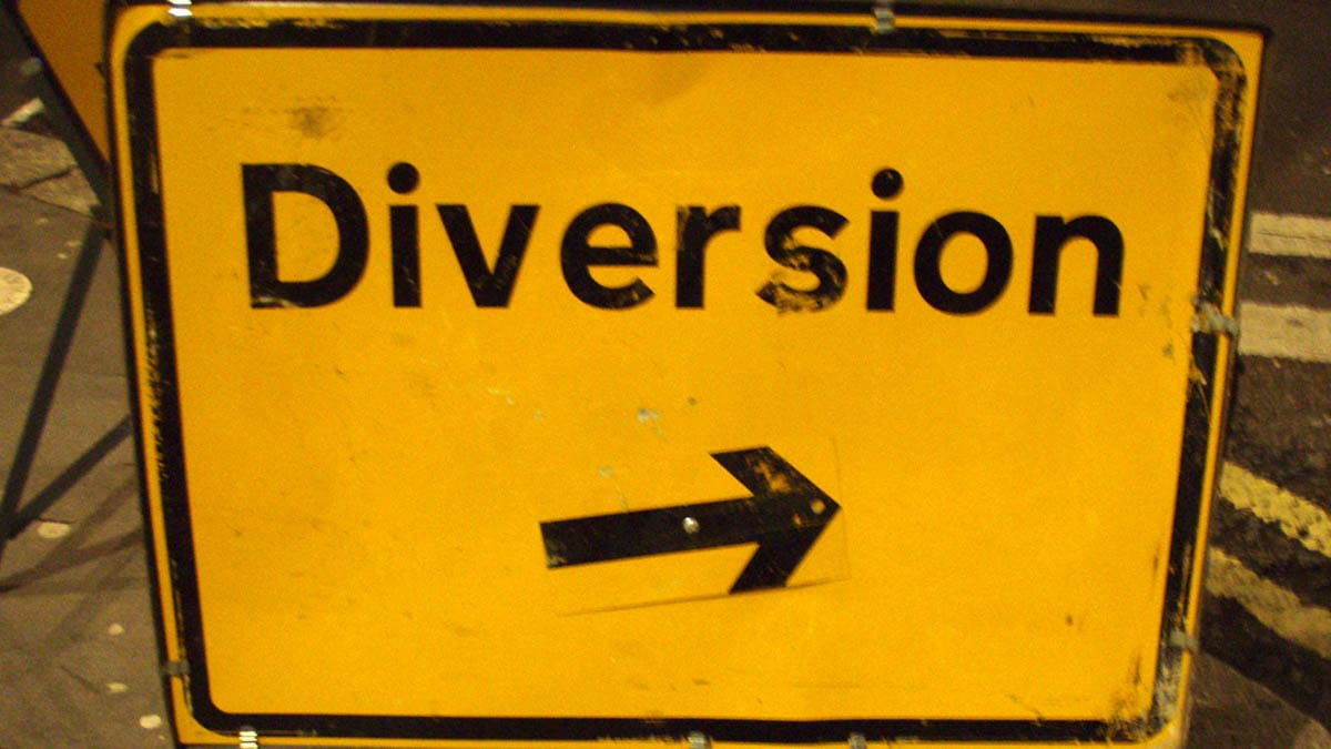 Diversion sign