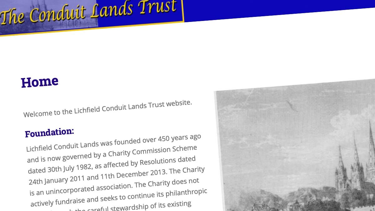 Lichfield Conduit Lands Trust website