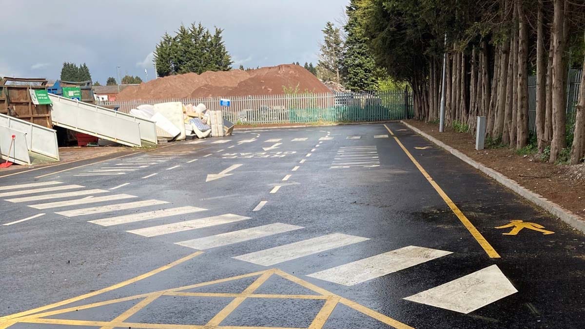 Part of the new layout at Lichfield Household Waste Recycling Centre