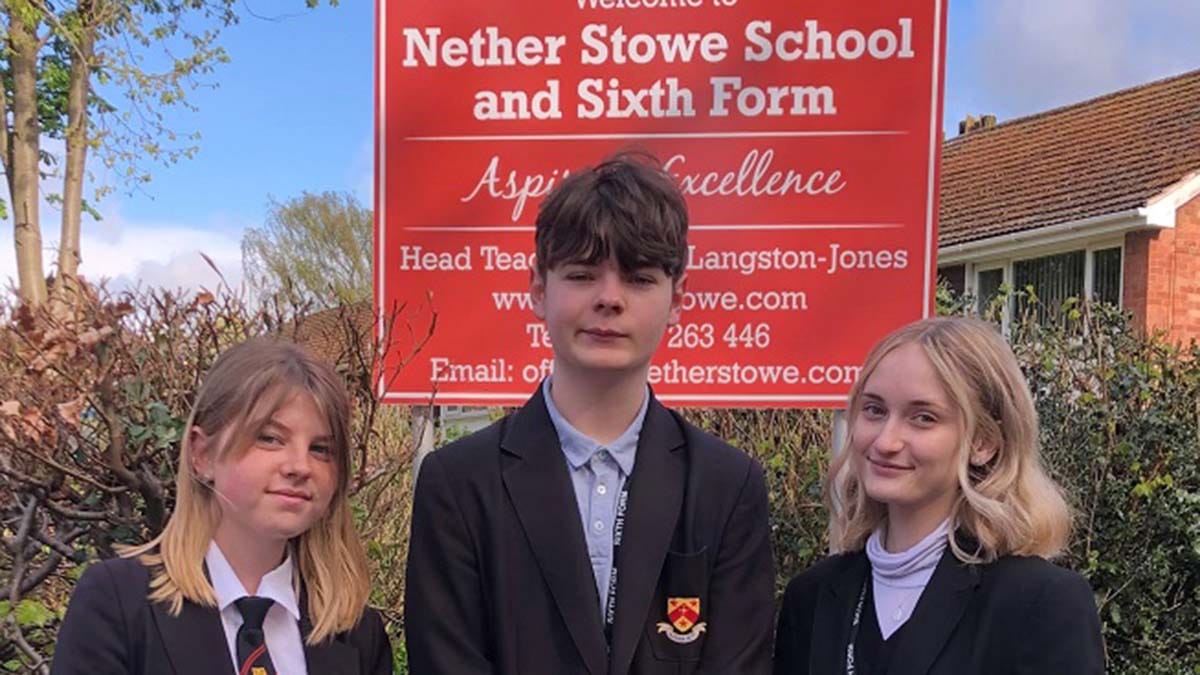 Pupils at Nether Stowe School