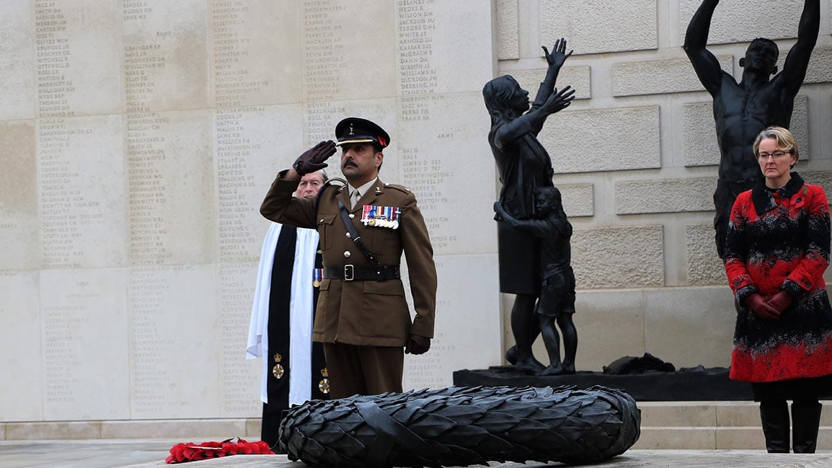 Major Naveed Muhammad MBE at the Armed Forces Memorial