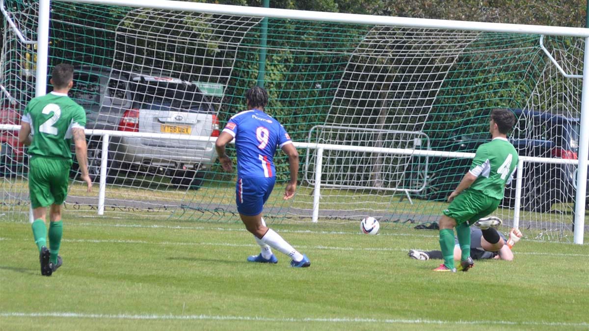 Chasetown score against Brocton. Picture: Paul Mullins