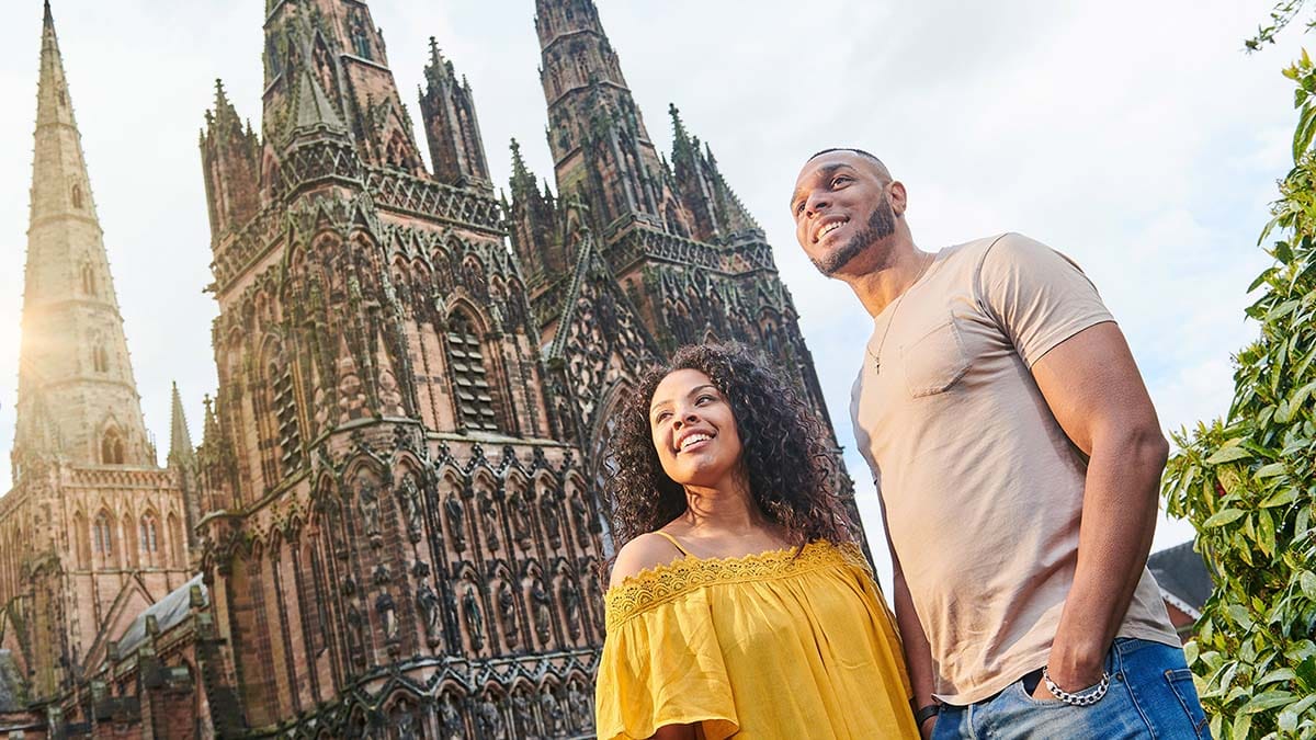 A couple at Lichfield Cathedral