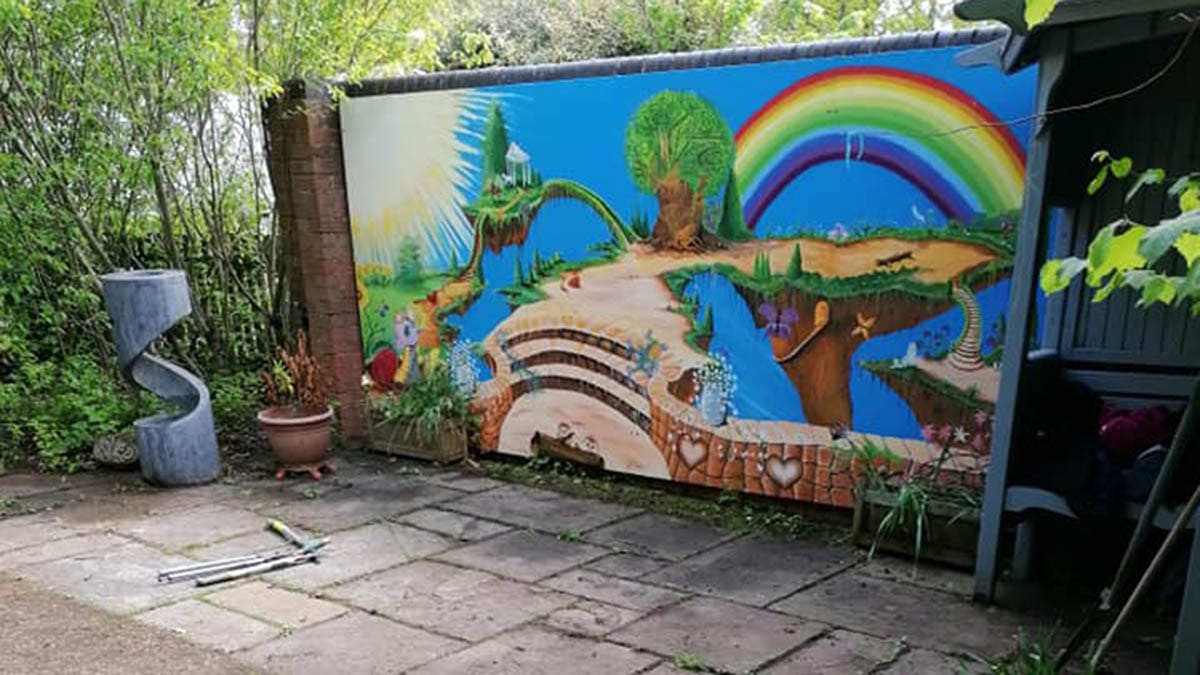 Part of the outdoor area at Saxon Hill Academy